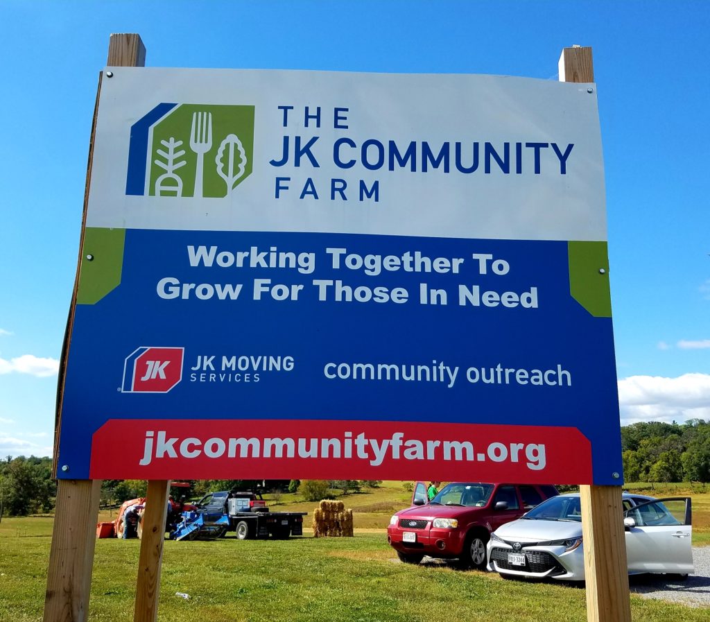 JK Community farm sign