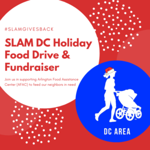 SLAM DC Holiday Food Drive & Fundraiser flyer