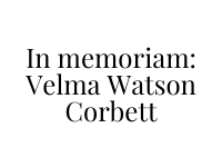 In Memoriam Velma Watson Corbett